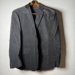 CEZANI Velvet Feel- Herringbone Pattern MENS BLACK SPORT COAT
